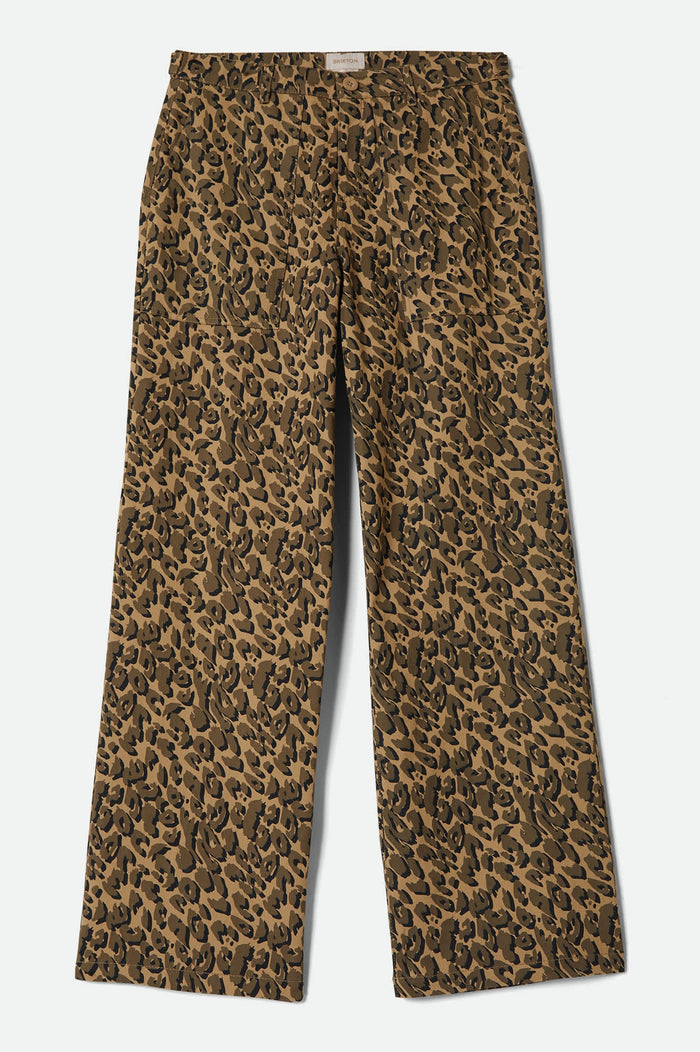 Women's Jane Utility Wide Leg Pant in the color Brown Cheetah - Front Product View