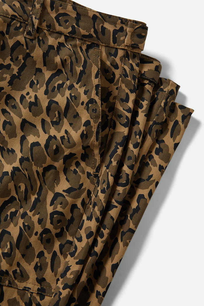 Women's Jane Utility Wide Leg Pant in the color Brown Cheetah - Additional Laydown image