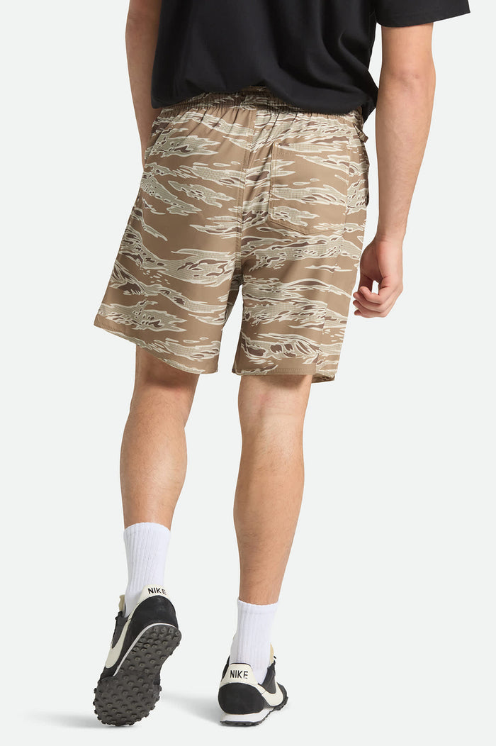 Men's Journey Active Short in the color Desert Tiger Camo - Men's Back View