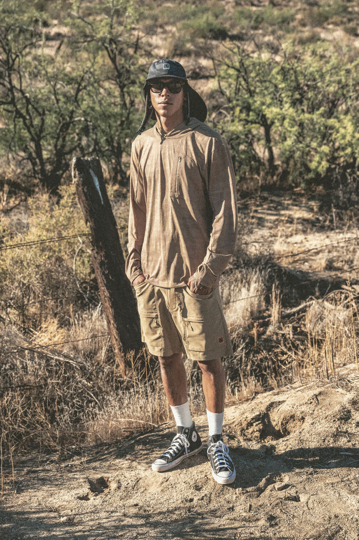 Men's Journey Long Sleeve Sun Hoodie in the color Desert Tiger Camo - Men's Lifestyle image