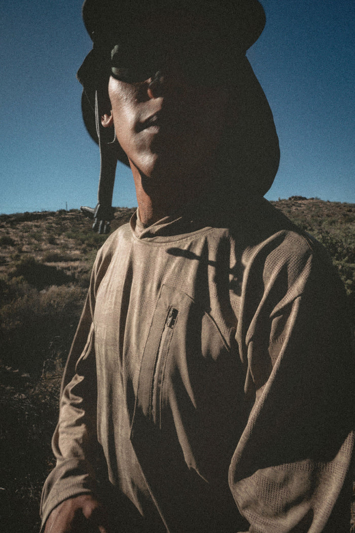 Men's Journey Long Sleeve Sun Hoodie in the color Desert Tiger Camo - Men's Lifestyle image