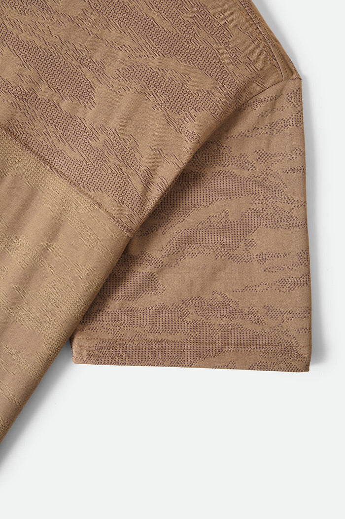 Men's Journey Short Sleeve Henley in the color Desert Tiger Camo - Additional Laydown image