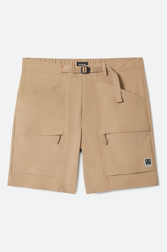 Men's Journey Utility Short in the color Khaki - Front Product View