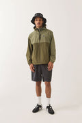 Men's Journey Zip Jacket in the color Dark Olive/Olive Surplus - Men's Front View