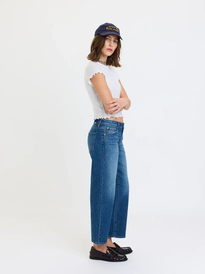Keeper Low Rise Straight Crop Denim Jean