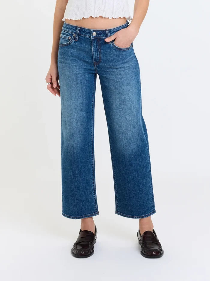 Keeper Low Rise Straight Crop Denim Jean