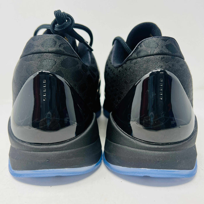 The Nike Kobe 5 Protro Year of the Mamba Eggplant sneakers offer a stylish design with purple and gold colors, black laces, and an authentic tongue logo. They feature perforated side panels, a shiny finish, and include a dust bag for easy storage.