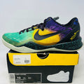 Nike Kobe 8 Easter basketball shoe in green, yellow, and purple on original box, size 10, 2013 model