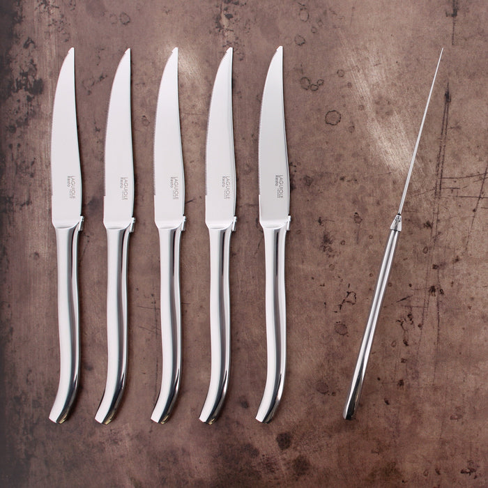 Laguiole Resto Steak Knives Shiny Finish - Set of 6