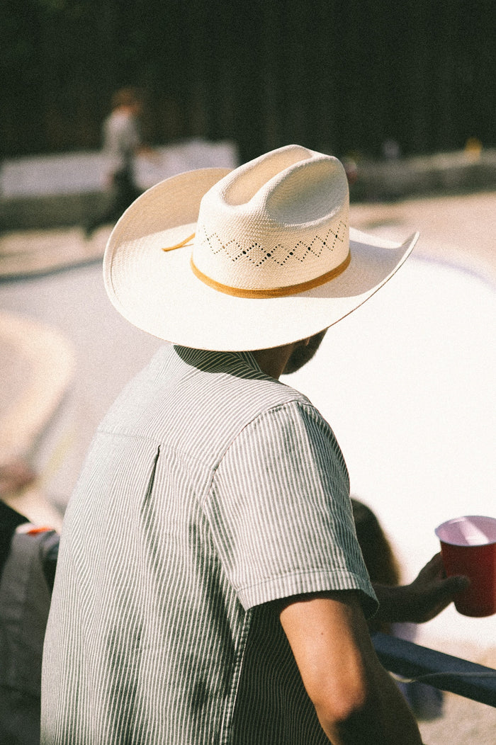 Laredo Panama Straw Cowboy Hat - Catalina Sand