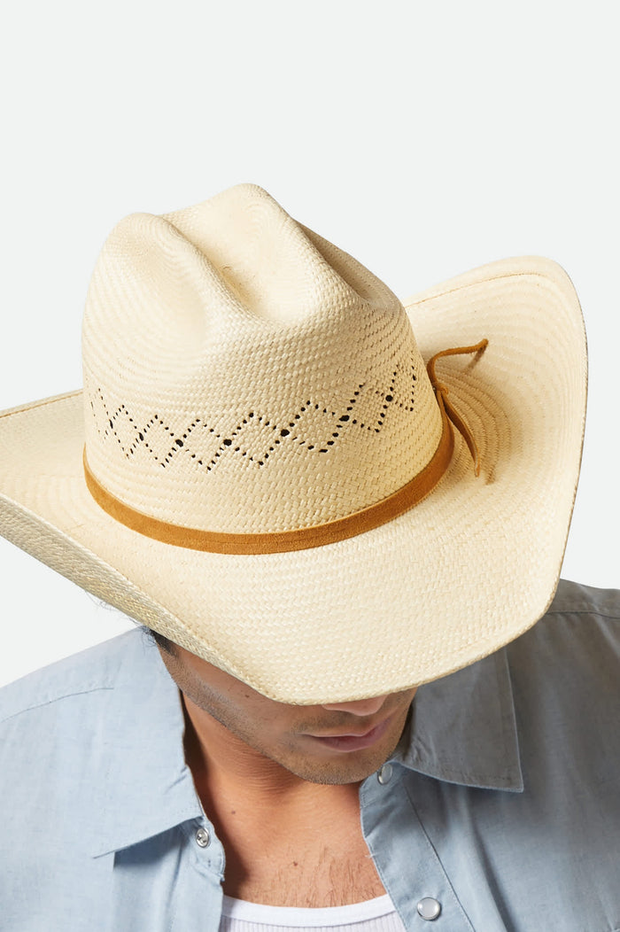 Unisex Laredo Panama Straw Cowboy Hat in the color Catalina Sand - Additional Fit image