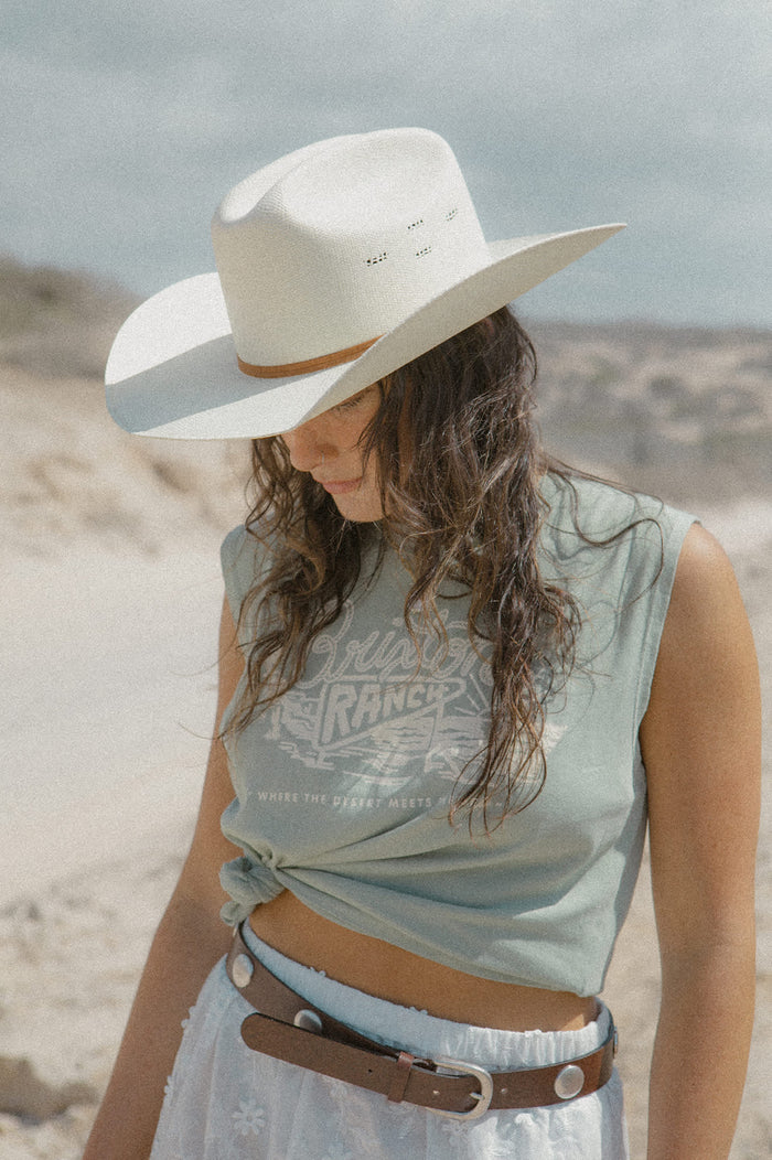 Unisex Laredo Straw Cowboy Hat in the color Bone - Men's Lifestyle image