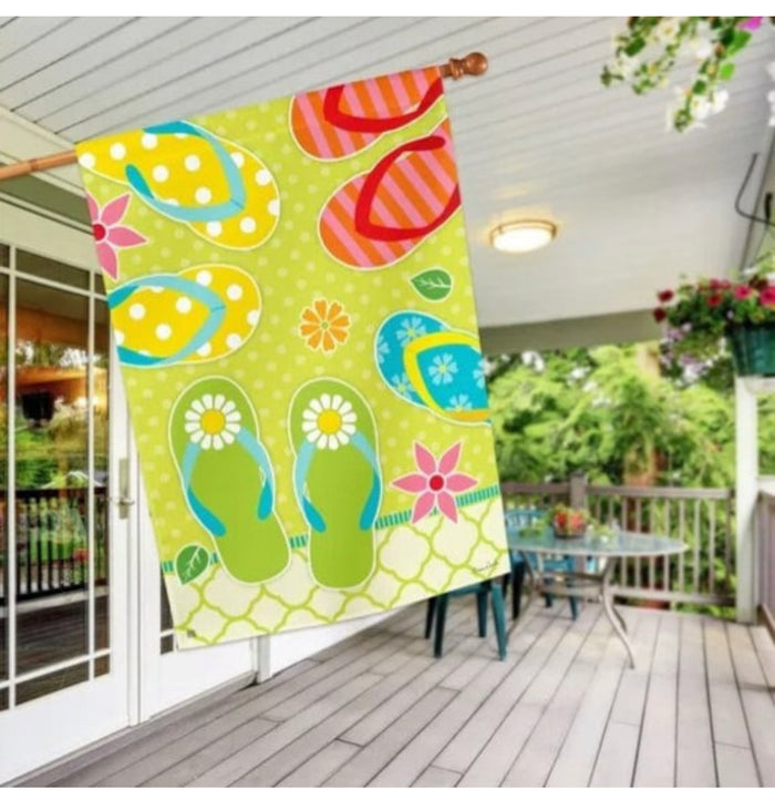Large Green Flip Flop Flag Outdoor