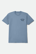 Men's Lay Low Standard T-Shirt in the color Steel Blue - Front Product Laydown Image