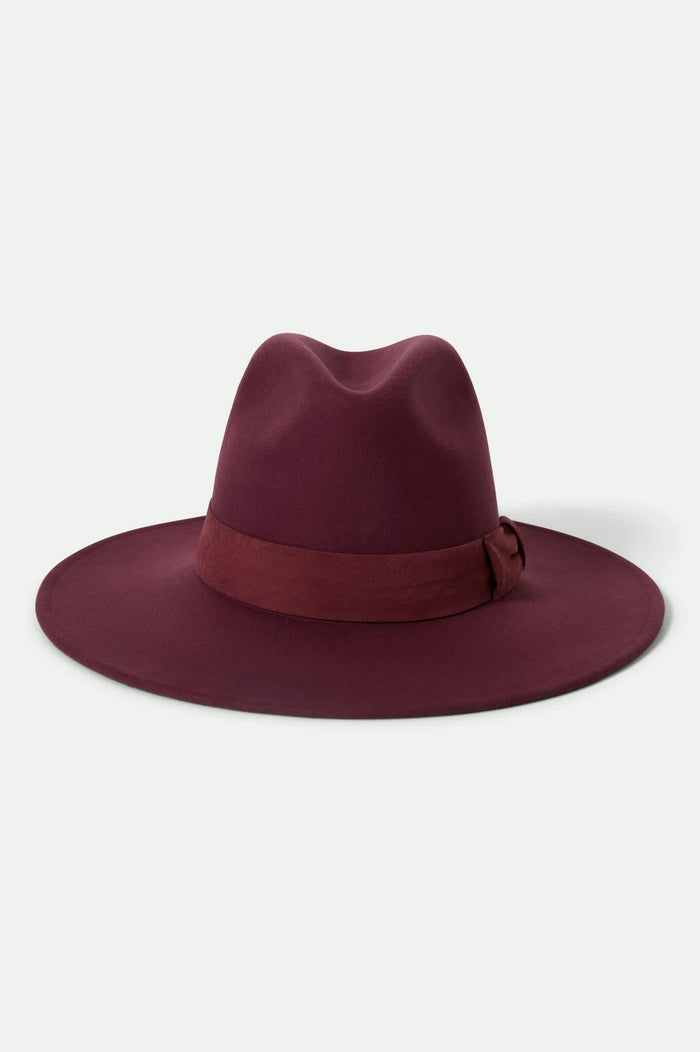 Women's Layton Comfort Fedora in the color Port/Port - Additional Laydown image