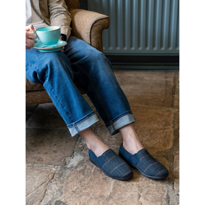 Lazy Dogz Harrison II Navy Slipper KMD106 BL