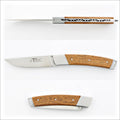 Le Thiers® Pocket Mahogany Handle, top-down view. Handcrafted details, 100% Made in France.