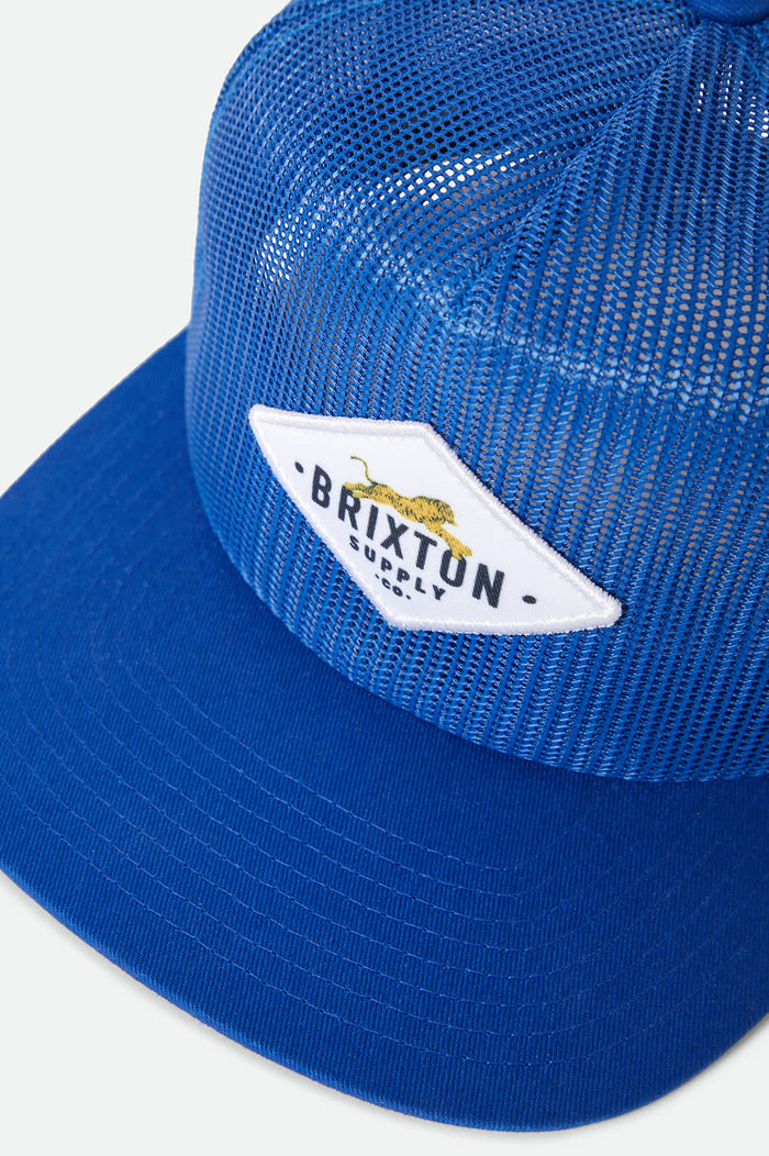 Unisex Leaper All Mesh Trucker Hat in the color Royal - Additional Laydown image