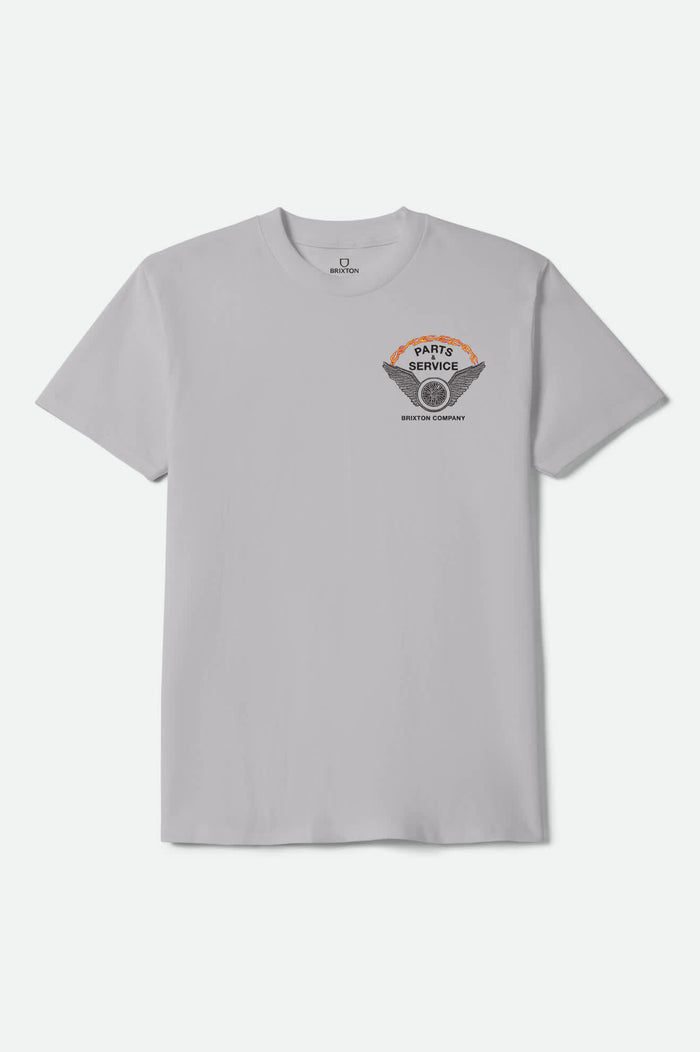 Men's Leeway Short Sleeve Shirt in the color Pebble Stone Worn Wash - Front Product View