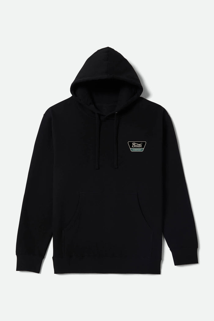 Men's Linwood Hoodie in the color Black/Off White - Front Product View