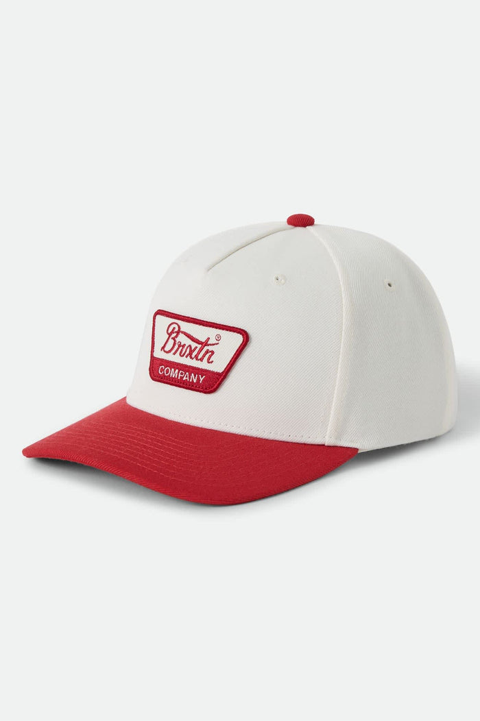 Unisex Linwood Netplus Snapback in the color Crimson/Off White - Front Product View