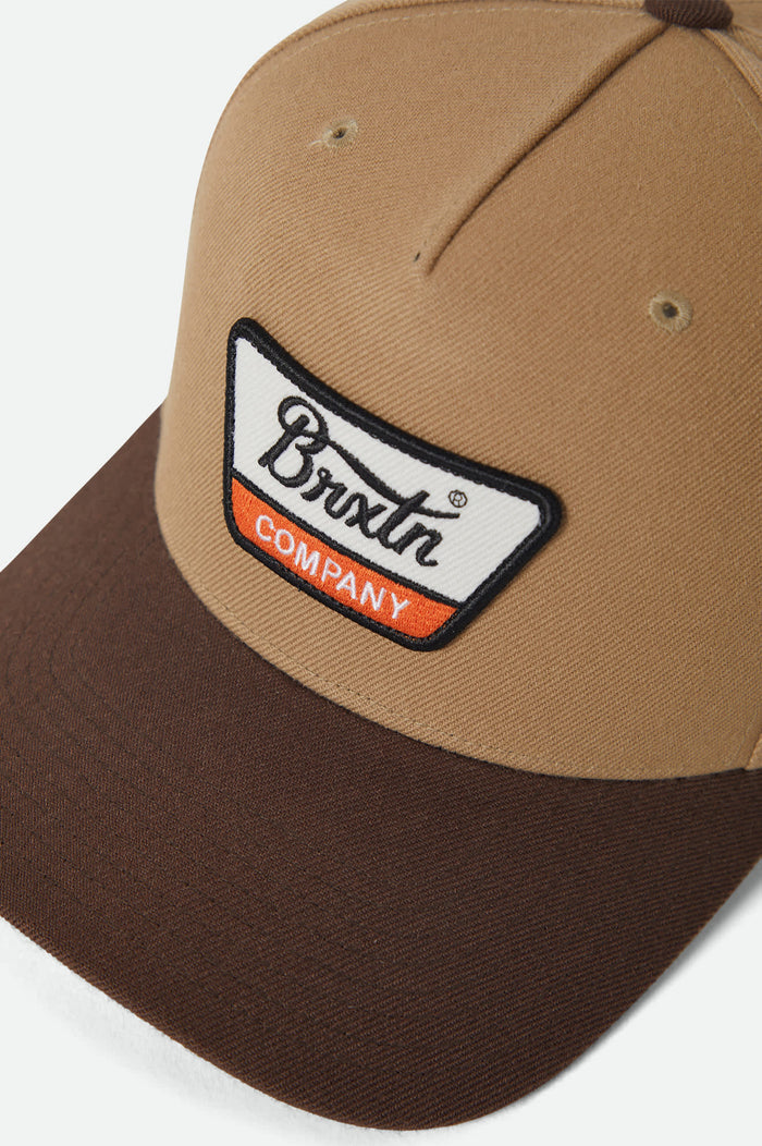 Unisex Linwood NetPlus Snapback in the color Sand/Pinecone Brown - Additional Laydown image