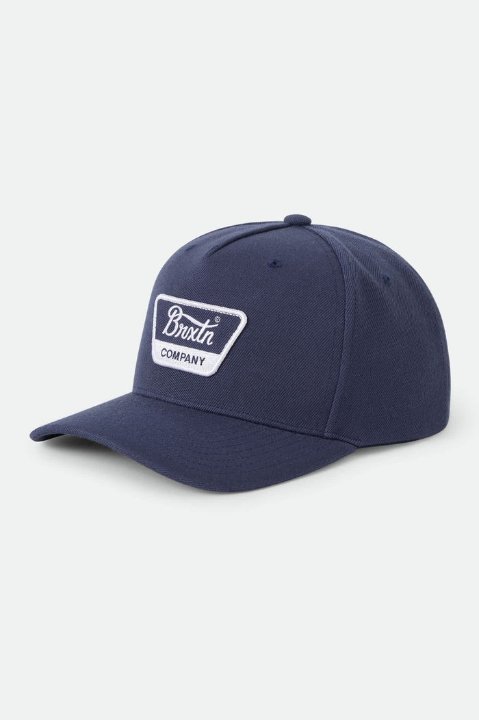 Unisex Linwood Netplus Snapback in the color Washed Navy/White - Front Product View