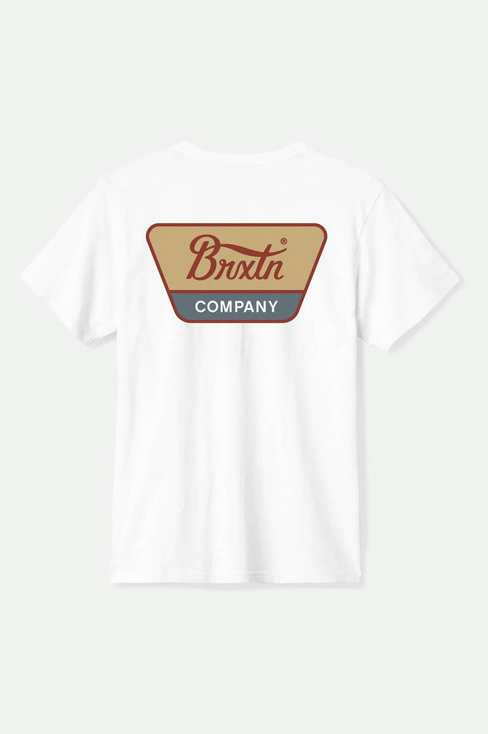Linwood S/S Standard T-Shirt - White/Red Ochre/Curry Yellow