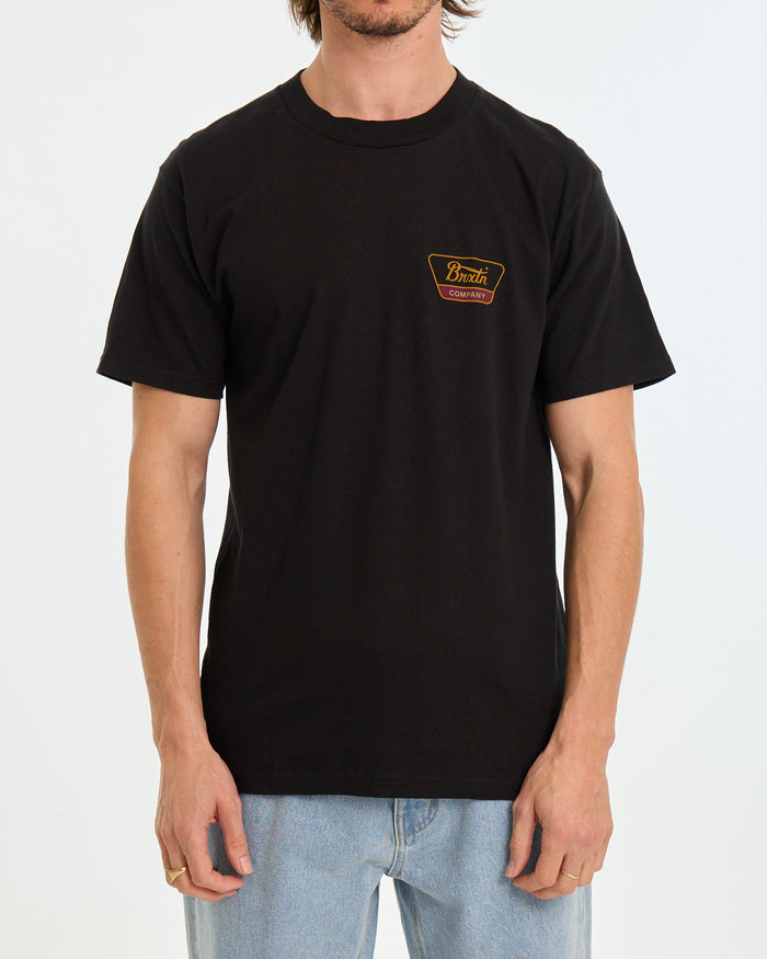 Linwood Standard T-Shirt - Black/Metal Bronze/Red Mahogany