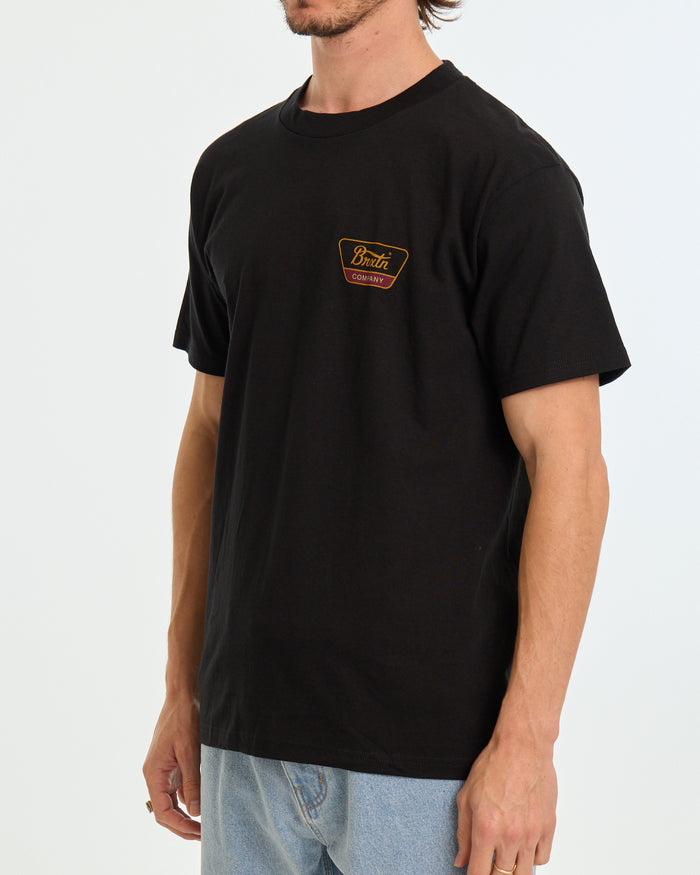 Linwood Standard T-Shirt - Black/Metal Bronze/Red Mahogany