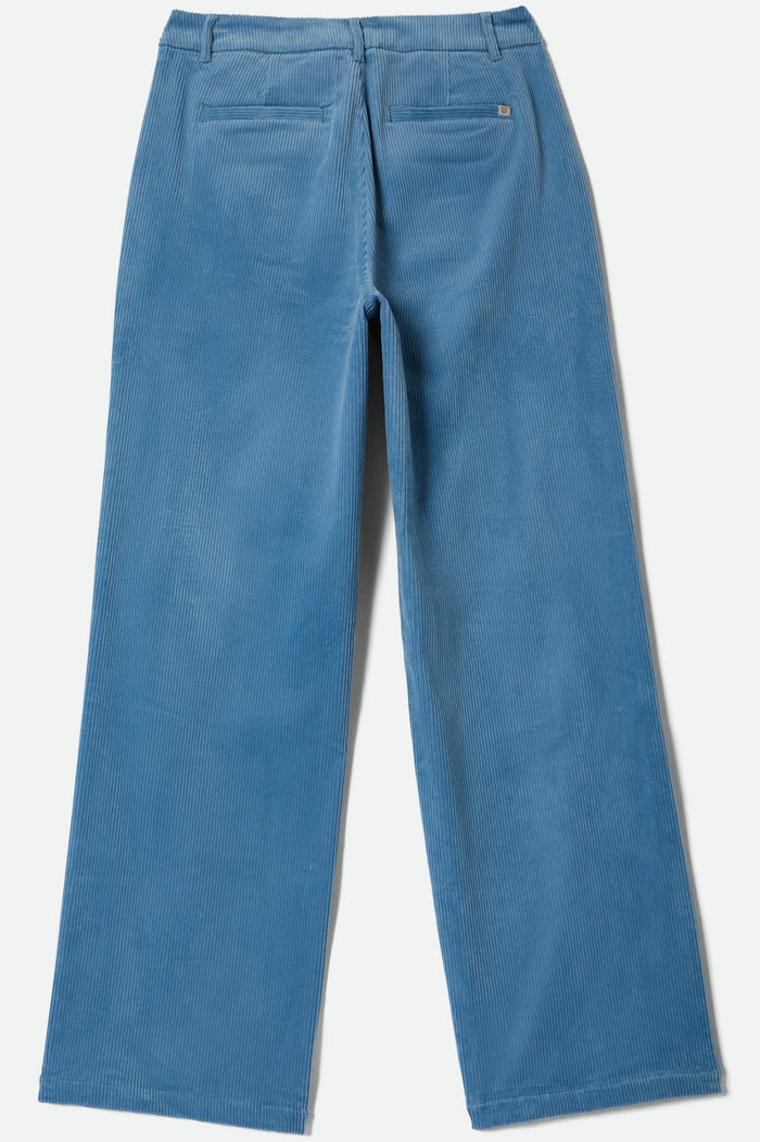 Women's Ludlow Trouser Pant in the color Borrowed Blue Corduroy - Additional Laydown image