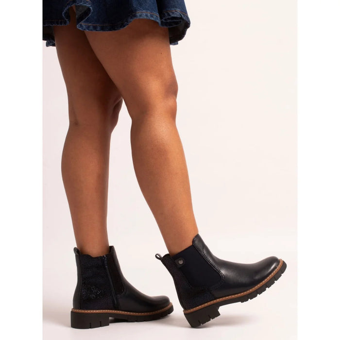Lunar Bernadette Navy Ankle Boot GLB234 NY