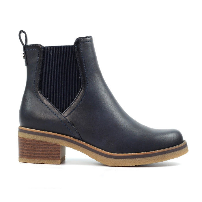 Lunar Conrad Navy Ankle Boots GLC013 BL