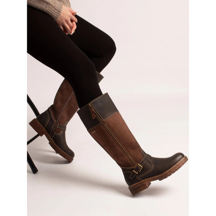 Lunar Joy Brown W/Proof Expanding Calf Long Boot GLR133 BR