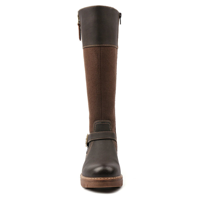 Lunar Joy Brown W/Proof Expanding Calf Long Boot GLR133 BR