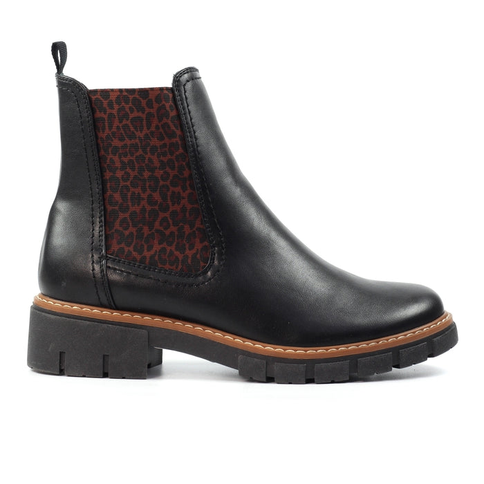 Lunar Ribble Black Ankle Boots GLB225 BK