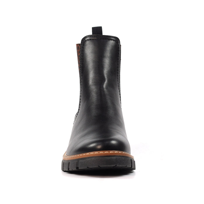 Lunar Ribble Black Ankle Boots GLB225 BK