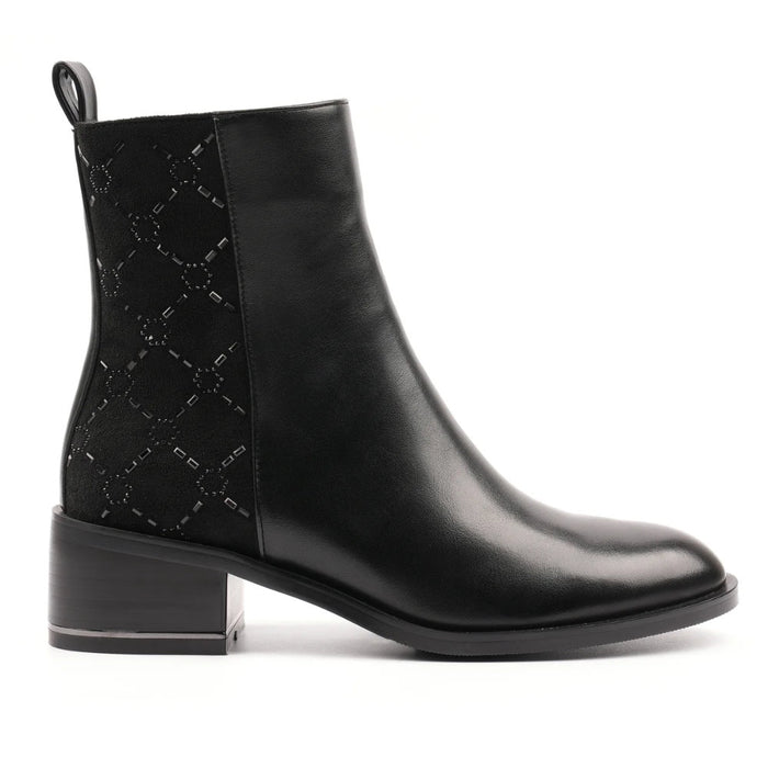 Lunar Yvonne Black Ankle Boot GLX025 BK
