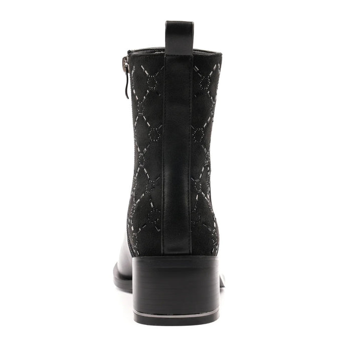 Lunar Yvonne Black Ankle Boot GLX025 BK