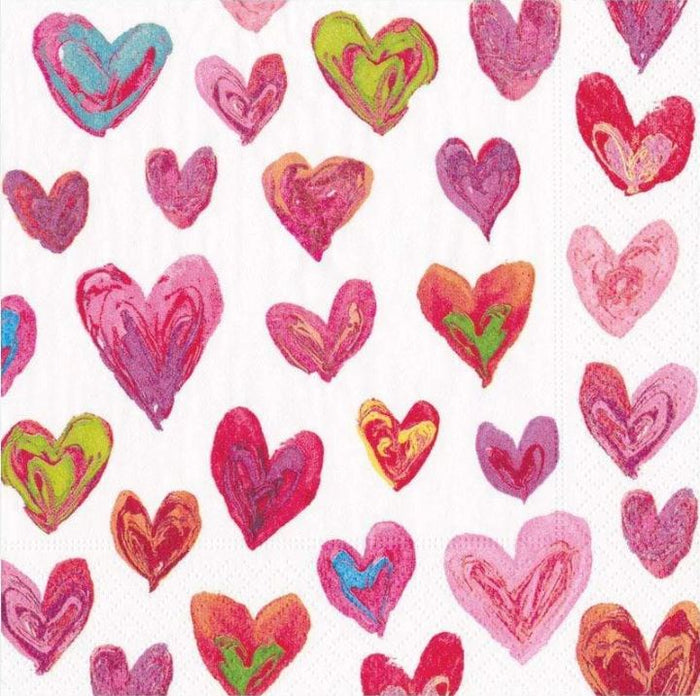 Luncheon Napkin Happy Hearts - Wilson Lee