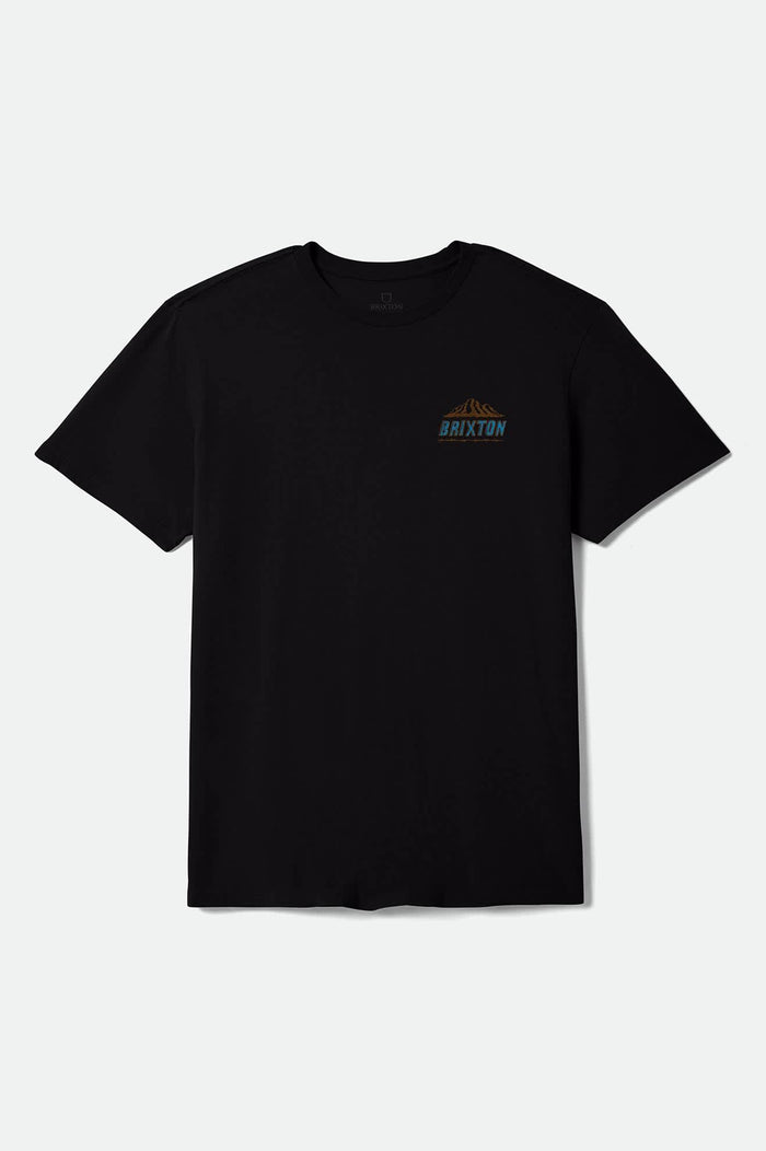 Men's Madden Short Sleeve Standard T-Shirt in the color Black Worn Wash - Front Product Laydown Image