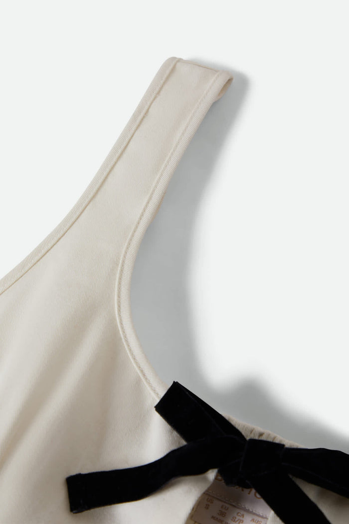 Women's Magnolia Tie Top in the color Off White - Additional Laydown image
