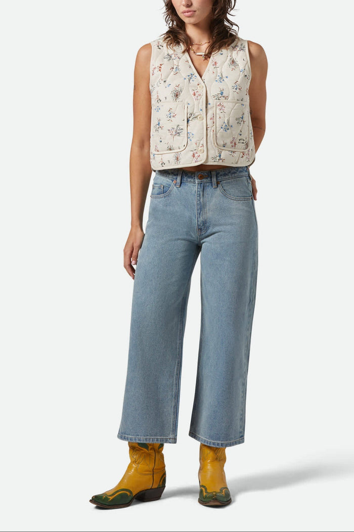 Women's Margo Cropped 5-Pocket Pant in the color Light Denim - Women's Front View