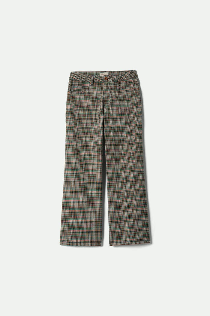 Women's Margo Cropped 5-Pocket Pant in the color Multi Stripe/Plaid - Front Product View