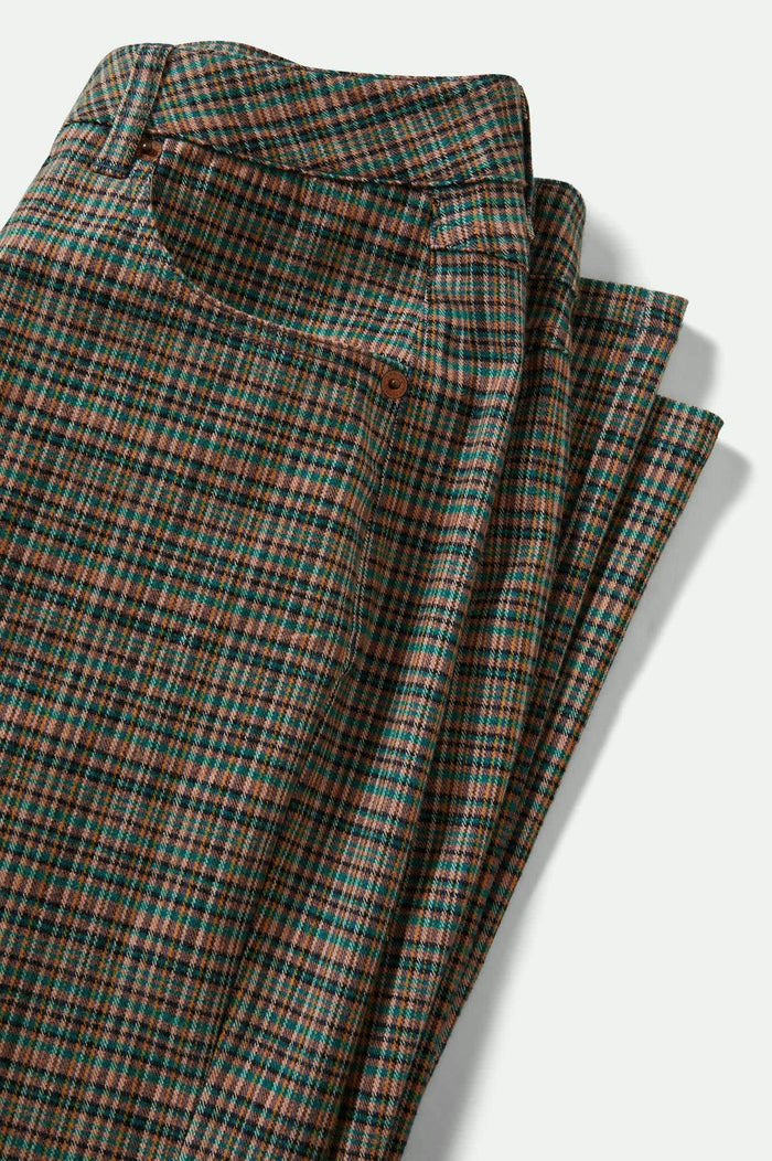 Women's Margo Cropped 5-Pocket Pant in the color Multi Stripe/Plaid - Additional Laydown image