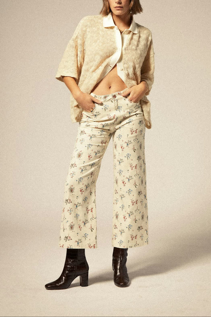 Women's Margo Cropped 5-Pocket Pant in the color Whitecap - Women's Front View