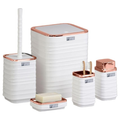 Okyanus bathroom set Acrylic white front view