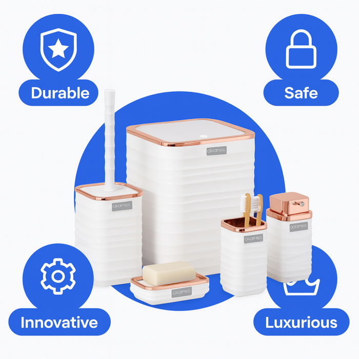 Okyanus bathroom set Acrylic dimensions specs