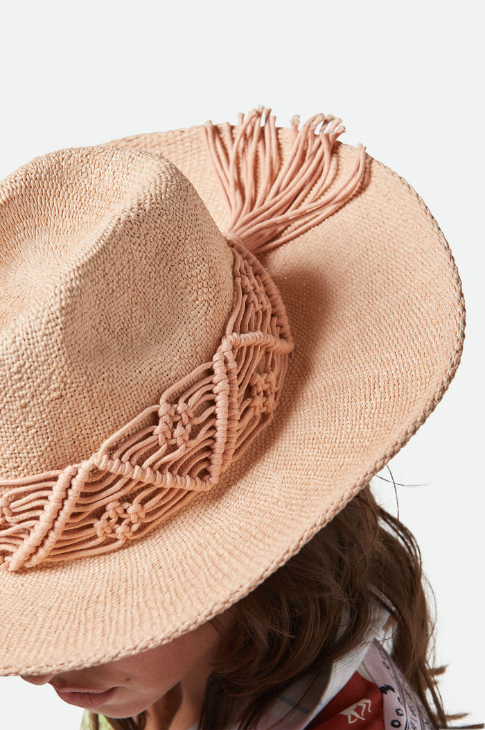 Women's Matteo Straw Hat in the color Soft Pink - Additional Fit image