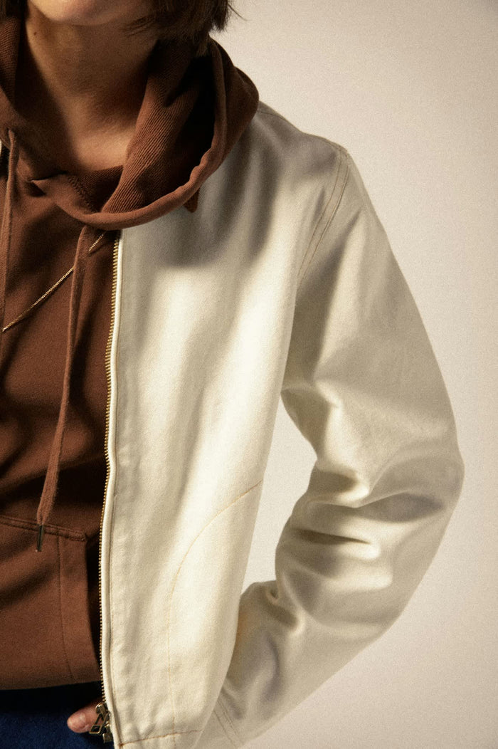 Mechanics Women's Garage Zip Jacket - Egret White